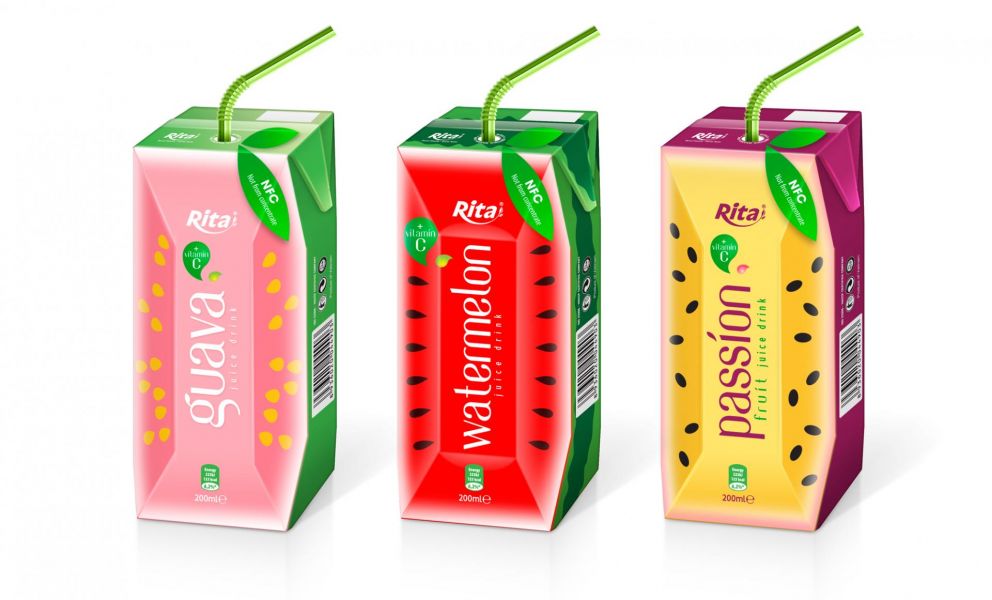 Aseptic: 200ml Paper Box Fresh Orange Juice Rita Brand