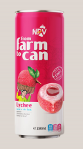Photo for: 2024 HOT PRODUCT NATURAL LYCHEE JUICE DRINK 250ML CAN