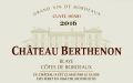 Photo for: CHATEAU BERTHENON CUVEE HENRI RED BLAYE COTES DE BORDEAUX 2016 87 POINTS JAMES SUCKLING