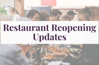 Photo for: State Updates On Reopening Restaurants Post COVID-19