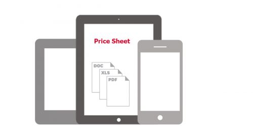 Photo for: Pricing Sheet